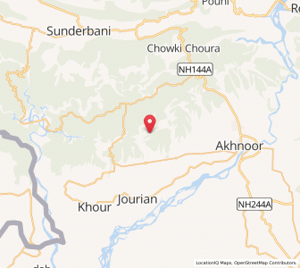 Map of Narel, Kashmir