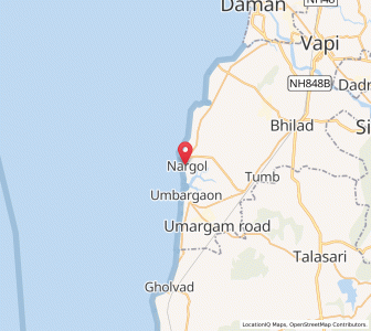 Map of Nargol, Gujarat