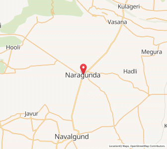 Map of Nargund, Karnataka