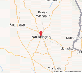 Map of Narkatiaganj, Bihar