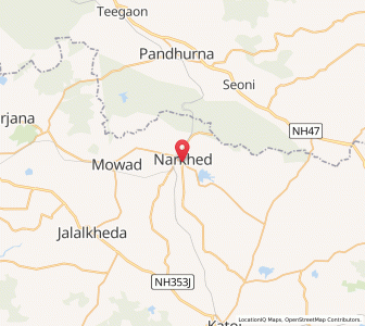 Map of Narkher, Maharashtra