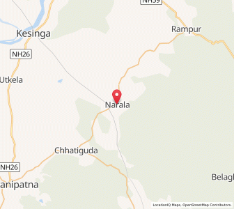 Map of Narla, Odisha