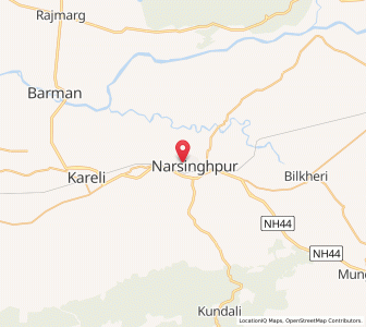 Map of Narsimhapur, Madhya Pradesh