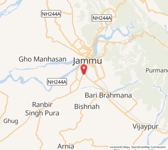Map of Narwal Pain, Kashmir