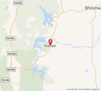 Map of Narwar, Rajasthan