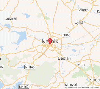 Map of Nashik, Maharashtra