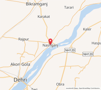 Map of Nasriganj, Bihar
