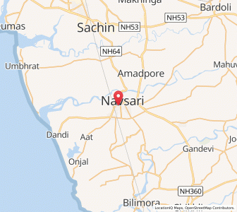 Map of Navsari, Gujarat