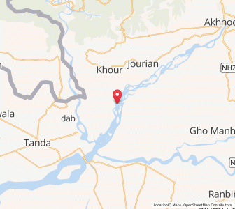 Map of Nawānshahr, Jammu and Kashmir