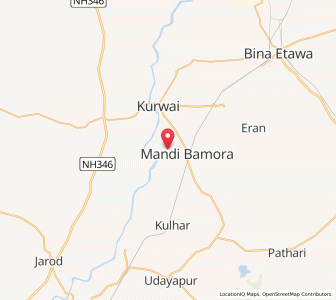 Map of Nawara, Madhya Pradesh