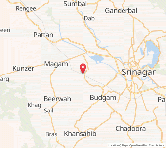 Map of Nayadgam, Kashmir