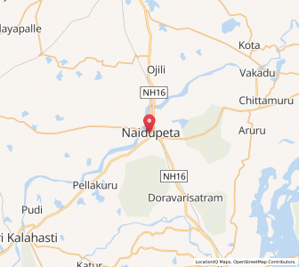 Map of Nāyudupet, Andhra Pradesh