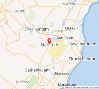 Map of Nazareth, Tamil Nadu