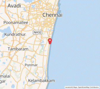 Map of Neelankarai, Tamil Nadu