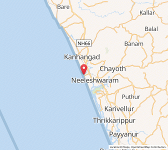 Map of Neeleshwar, Kerala
