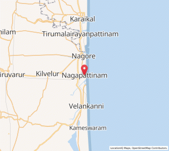 Map of Negapatam, Tamil Nadu