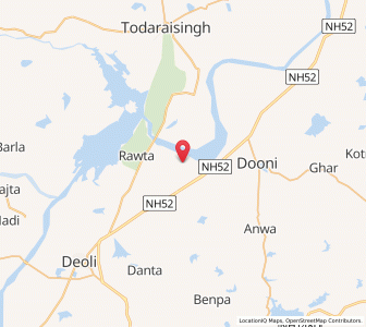 Map of Negaria, Rajasthan