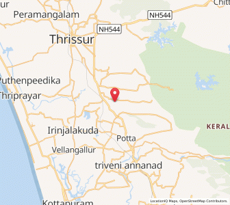 Map of Nellayi, Kerala