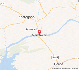 Map of Nemawar, Madhya Pradesh
