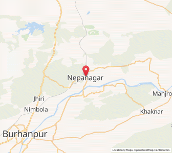 Map of Nepa Nagar, Madhya Pradesh