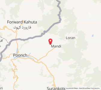 Map of Nerian, Kashmir