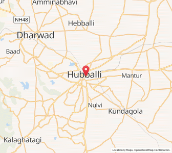 Map of New Hubli, Karnataka