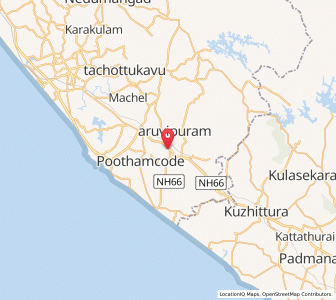 Map of Neyyattinkara, Kerala