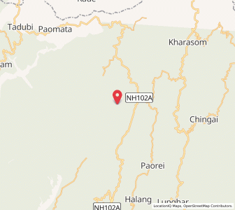 Map of Ngarikhunaw, Manipur