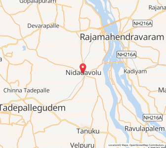 Map of Nidadavole, Andhra Pradesh