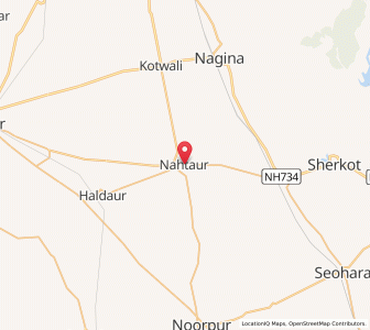 Map of Nihtaur, Uttar Pradesh
