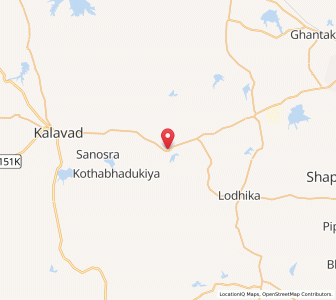 Map of Nikava, Gujarat