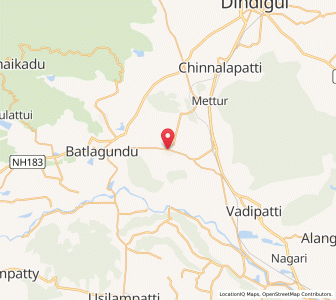 Map of Nilakottai, Tamil Nadu