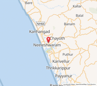 Map of Nileshwar, Kerala