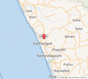 Map of Nileswaram, Kerala