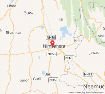 Map of Nimbahera, Rajasthan