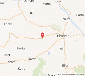 Map of Nimbavas, Rajasthan