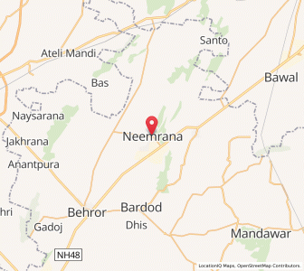 Map of Nimrana, Rajasthan