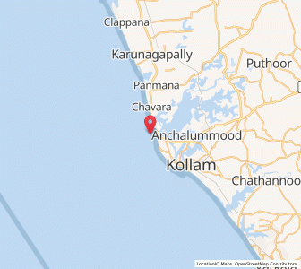Map of Nindakara, Kerala