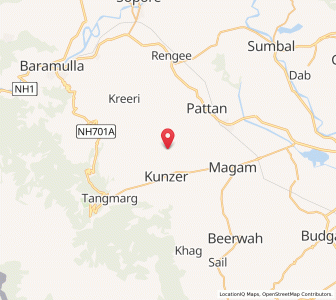 Map of Ningapur, Kashmir