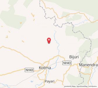 Map of Ninguani, Madhya Pradesh