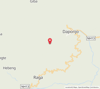 Map of Nioku, Arunachal Pradesh
