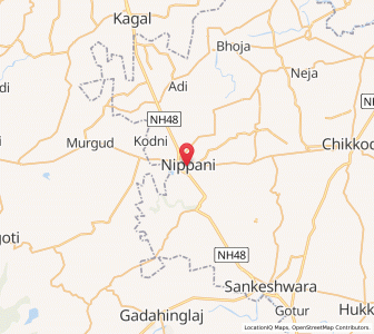 Map of Nipani, Maharashtra