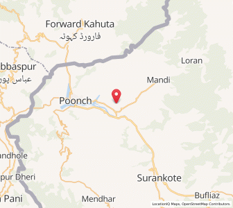 Map of Nirhad, Kashmir