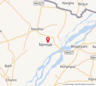 Map of Nirmali, Bihar