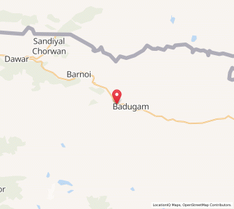 Map of Niru, Kashmir