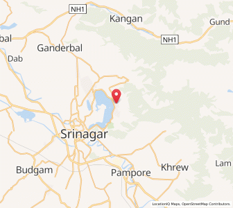 Map of Nishat, Kashmir