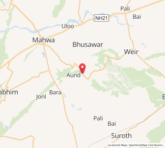 Map of Nithor, Rajasthan