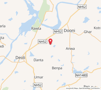 Map of Niwaria, Rajasthan