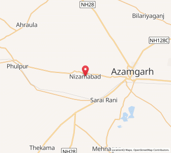 Map of Nizāmābād, Uttar Pradesh