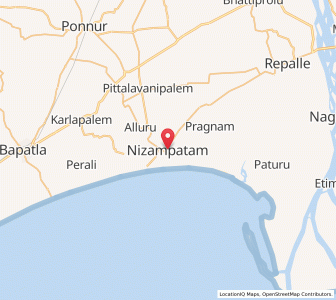Map of Nizampatam, Andhra Pradesh